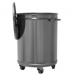 pattumiera inox su ruote